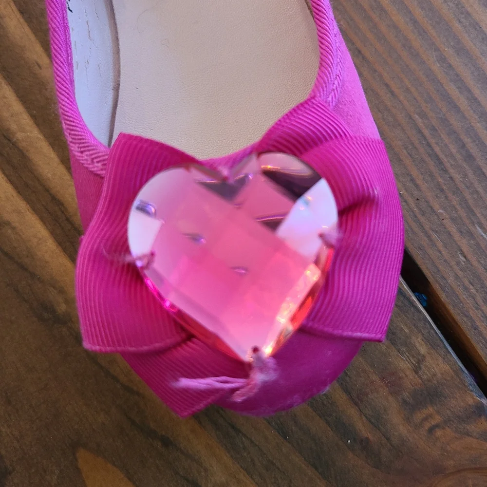 Gap Fuschia Gem Heart Slip-Ons - Toddler 9
